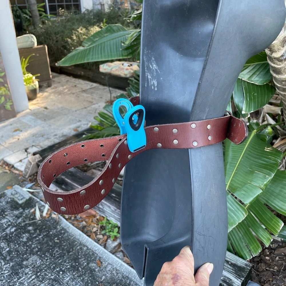 Lucky brand, double silver Gromit brown leather belt